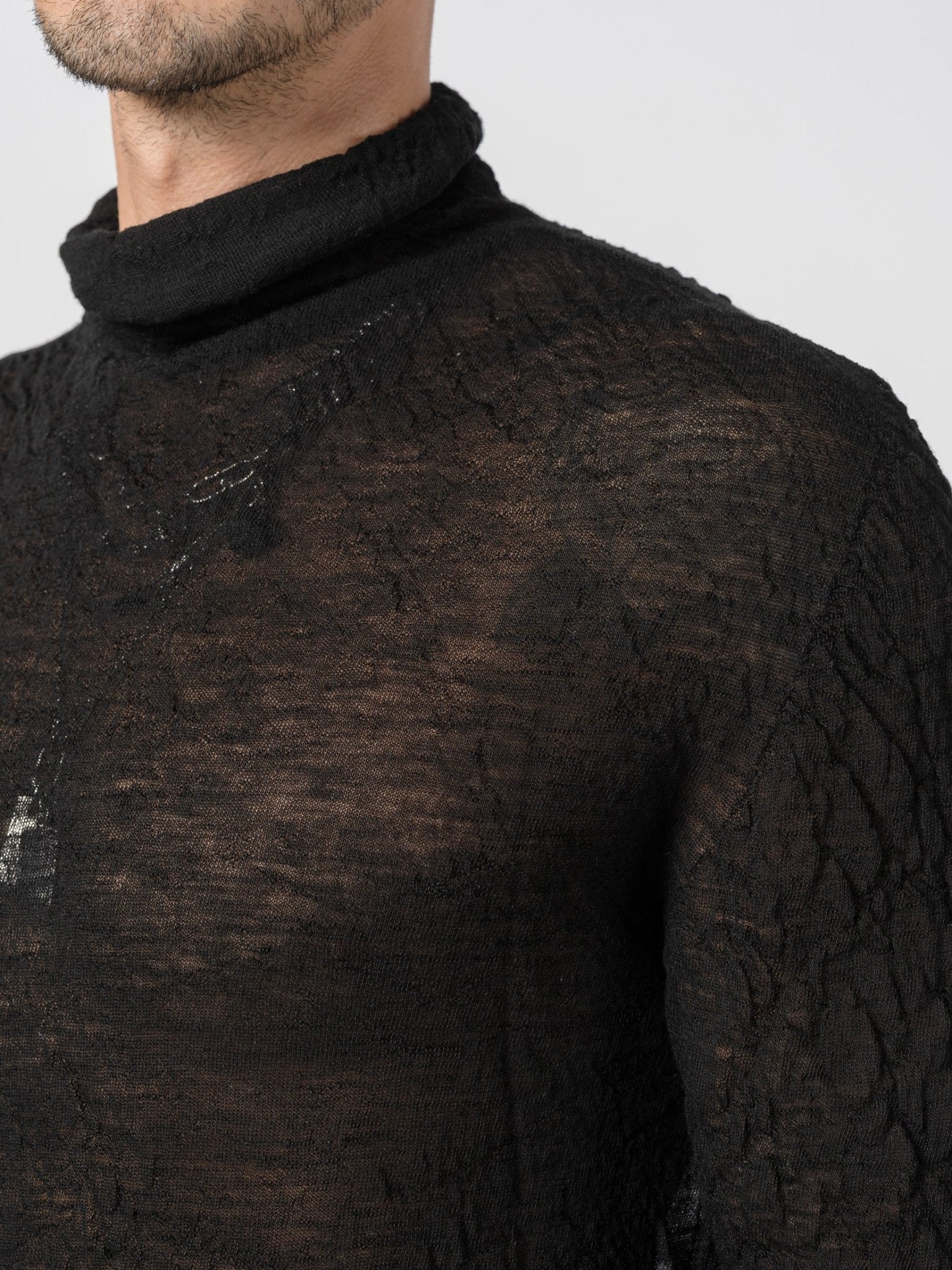 Thin Wool High Neck Knit - by MD75