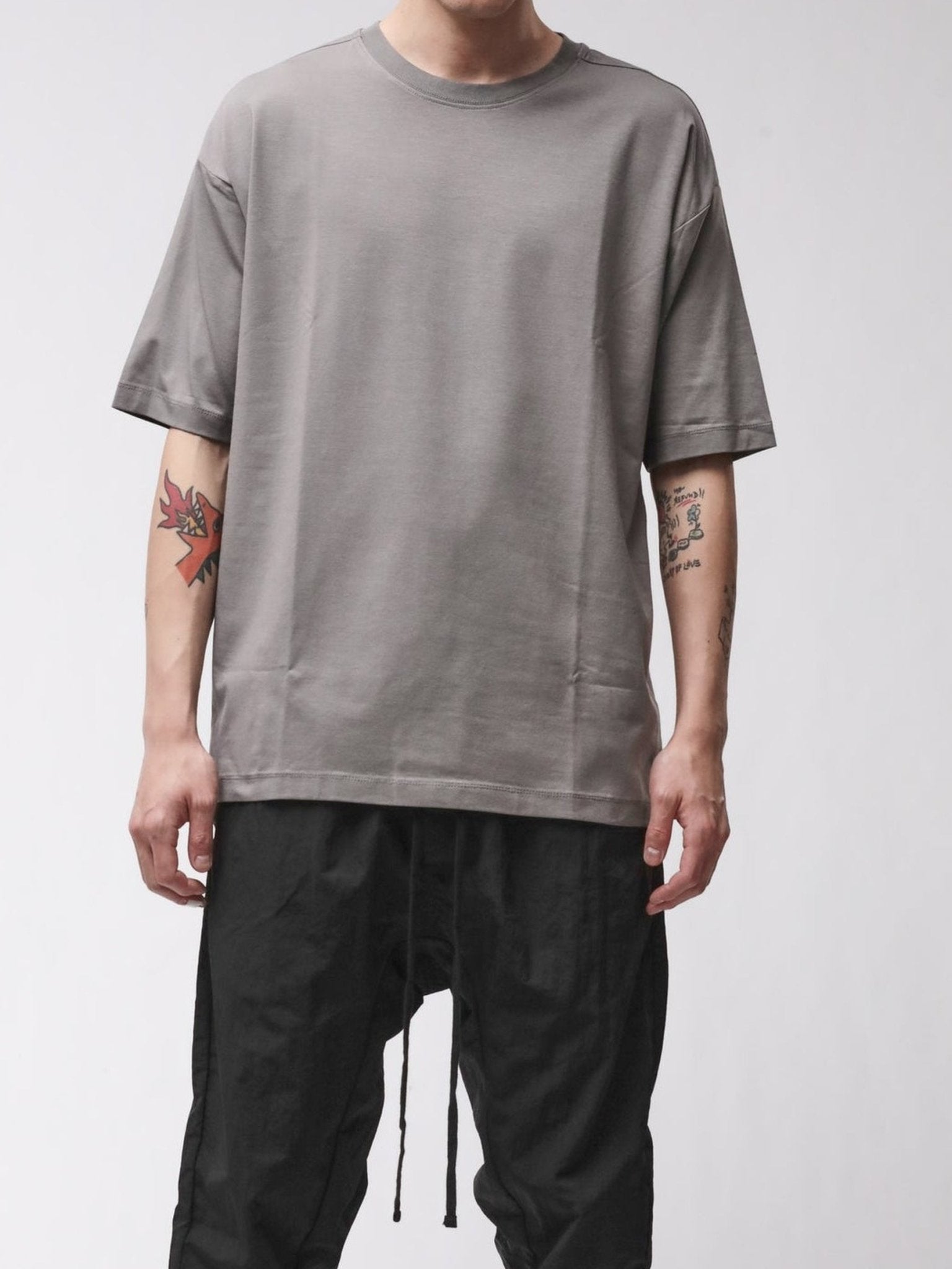 Thom Krom Relaxed T-Shirt M TS 986 Concrete Grey - by THOM KROM