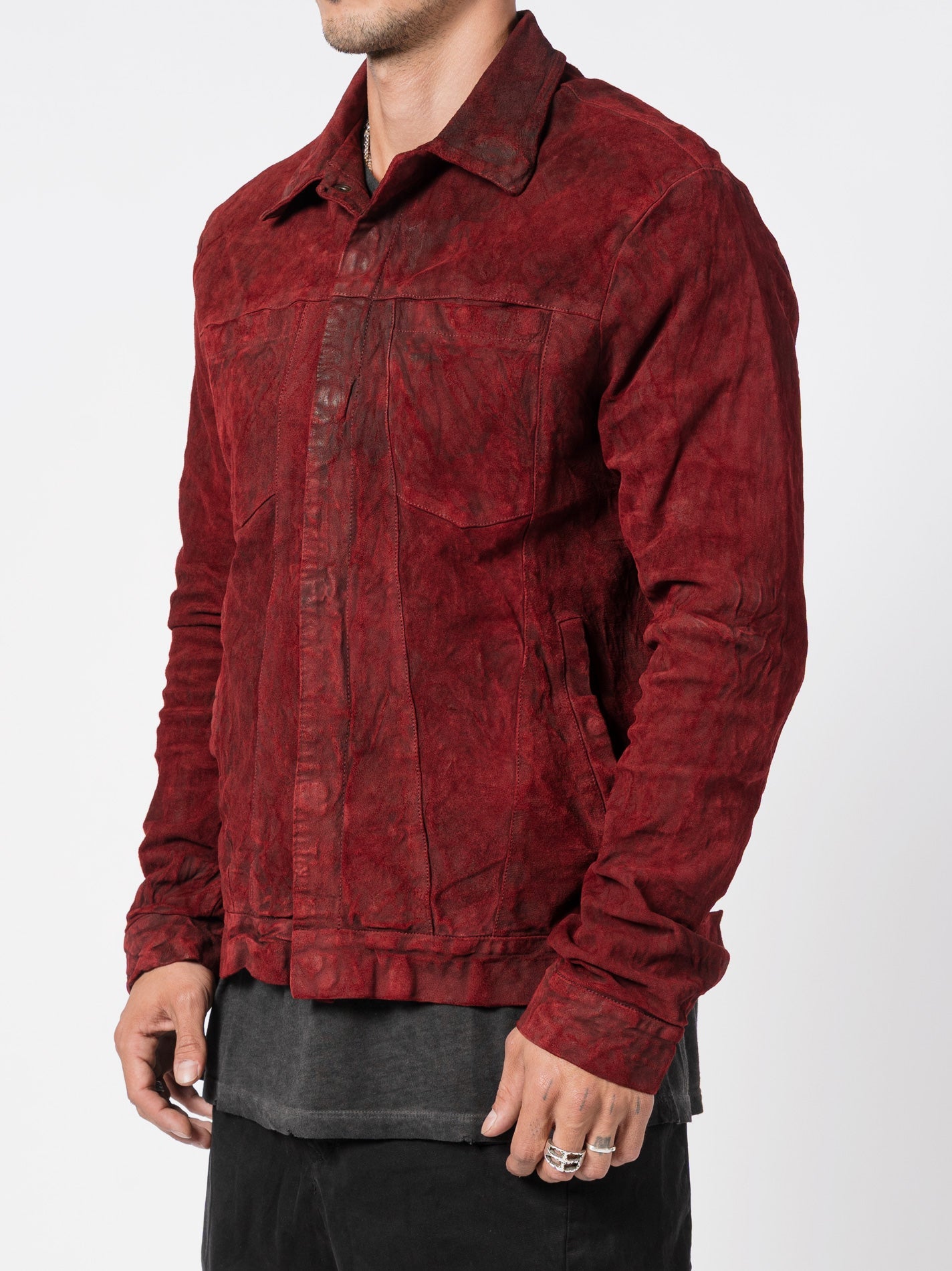 Giorgio Brato Garnet Reverse Leather Jacket | INN7