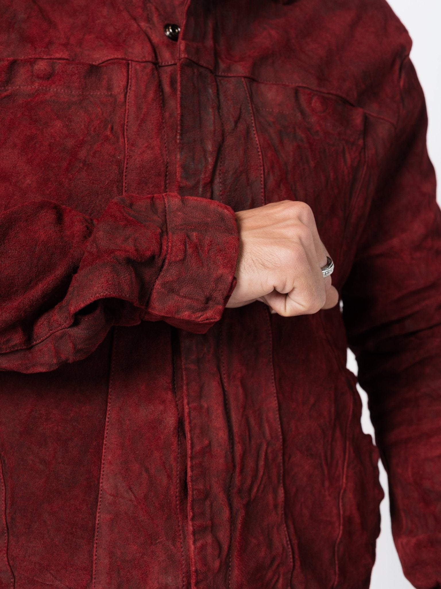 Giorgio Brato Garnet Reverse Leather Jacket | INN7