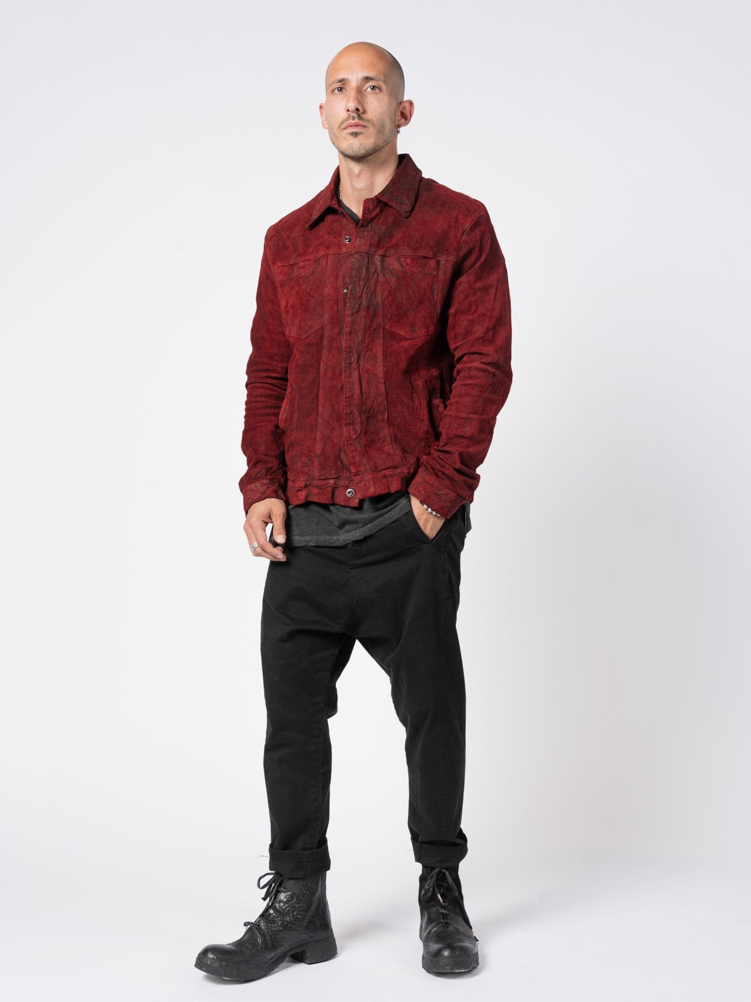 Giorgio Brato Garnet Reverse Leather Jacket | INN7