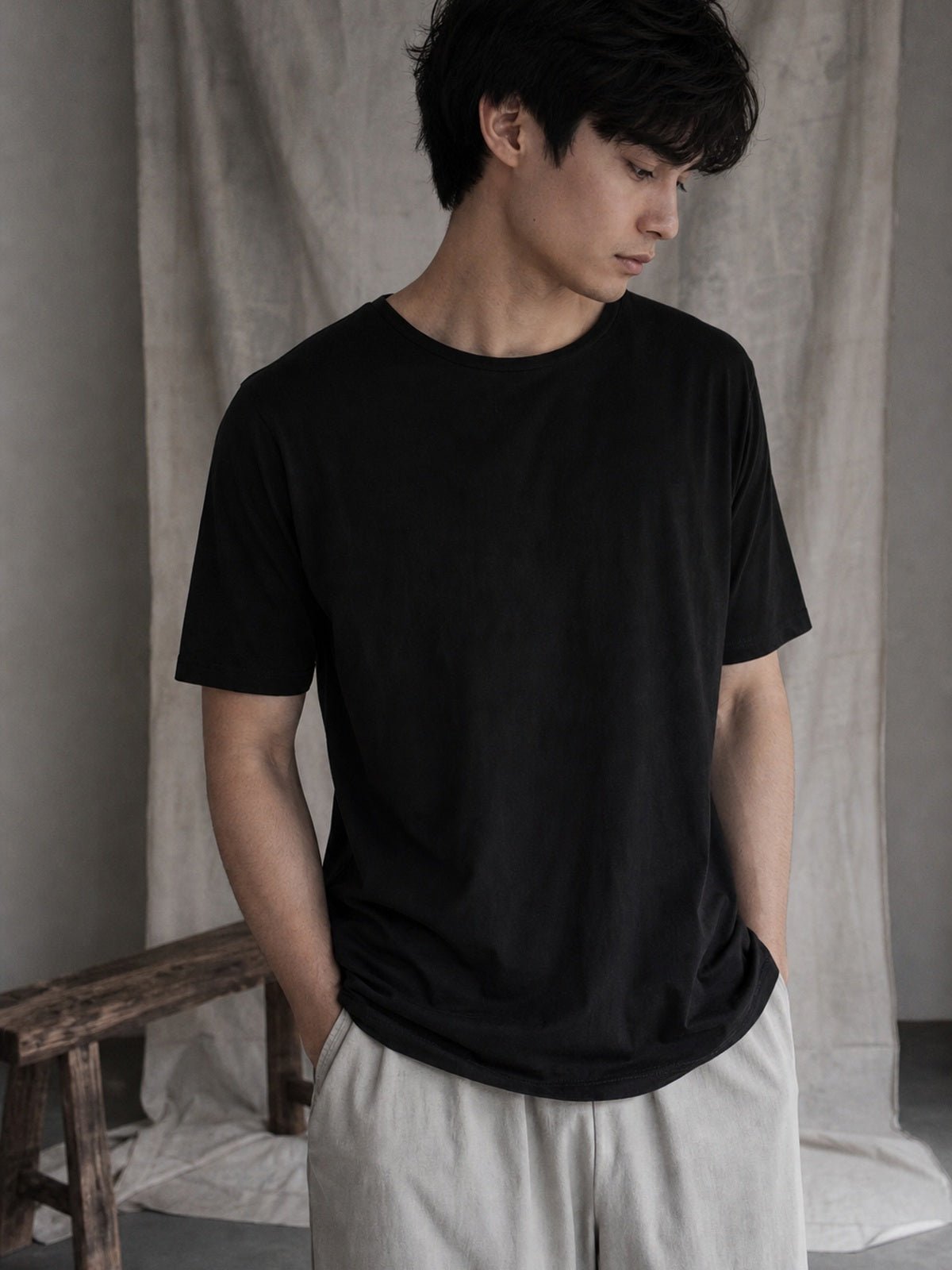 Washed Cotton T-Shirt - by AITO