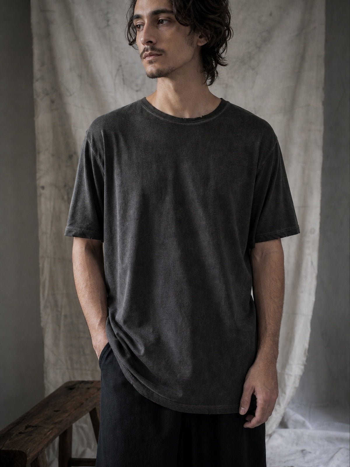 Washed Cotton T-Shirt - by AITO