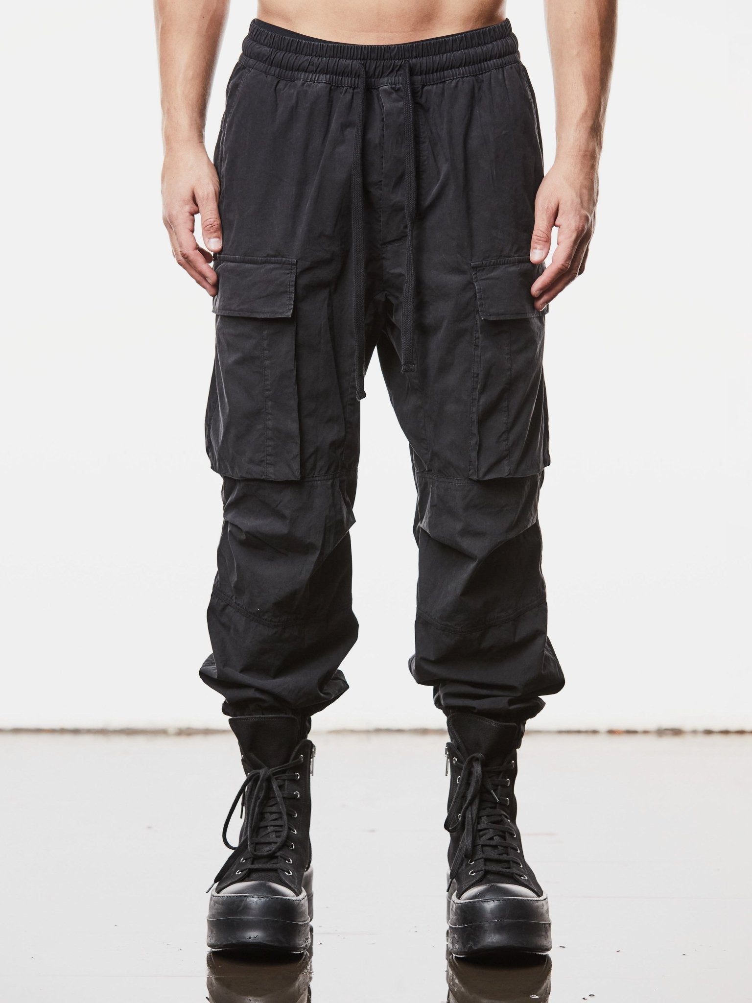 Wide Fit Cargo Trousers - by THOM KROM