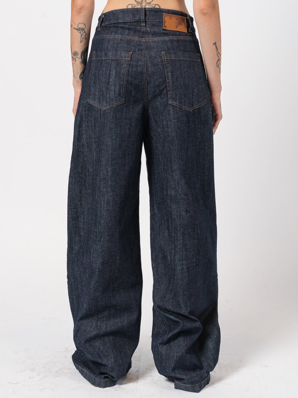 Wide - Leg Denim Pants - by NOSTRA SANTISSIMA