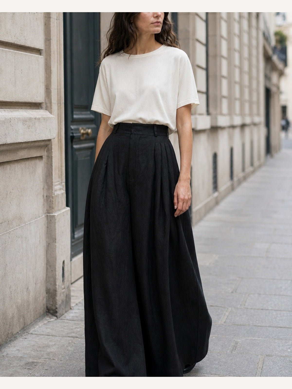 Wide-Leg Linen Pants - by 139DEC