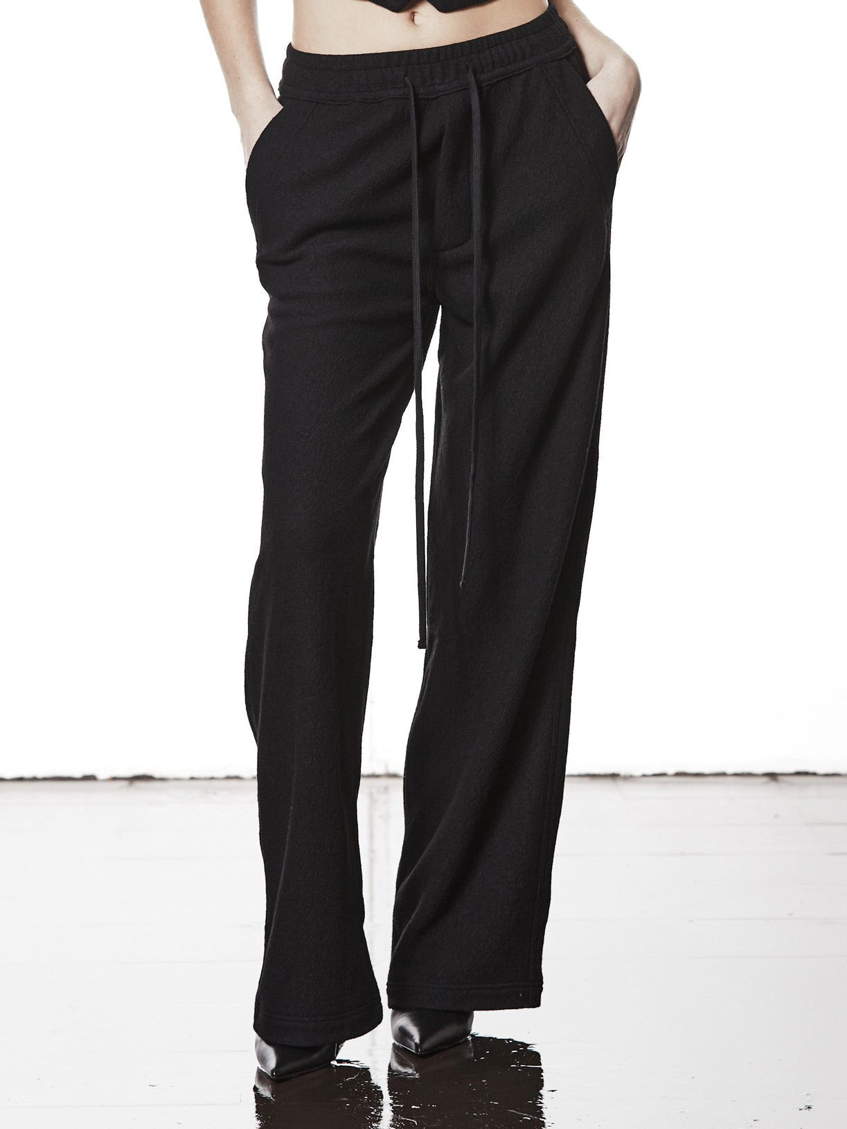 Wide - Leg Wool Trousers - by THOM KROM