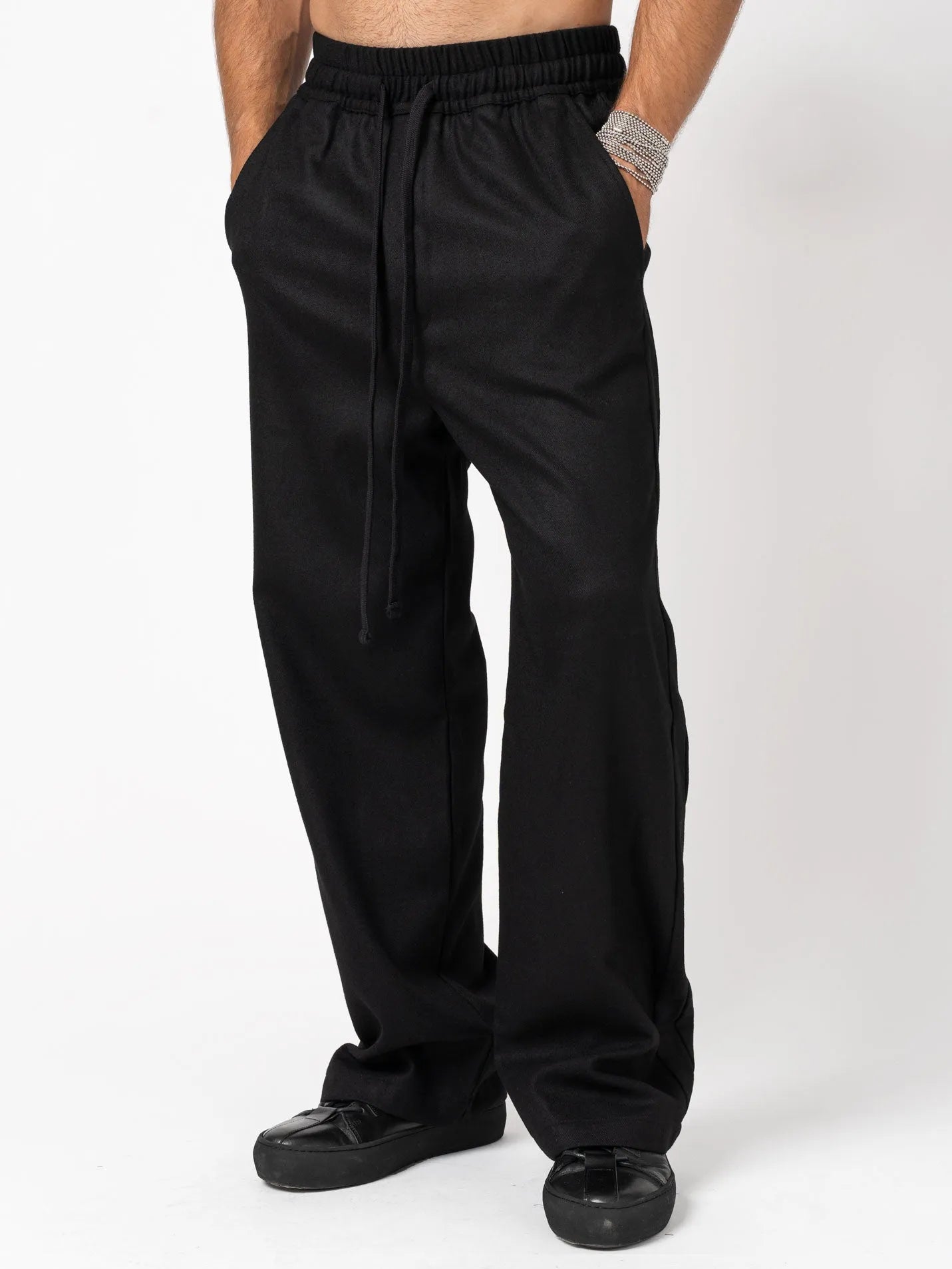 Wide leg wool trousers - by THOM KROM