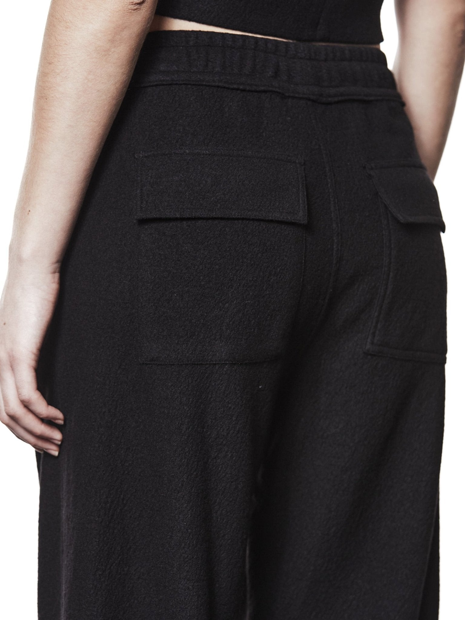 Wide - Leg Wool Trousers - by THOM KROM