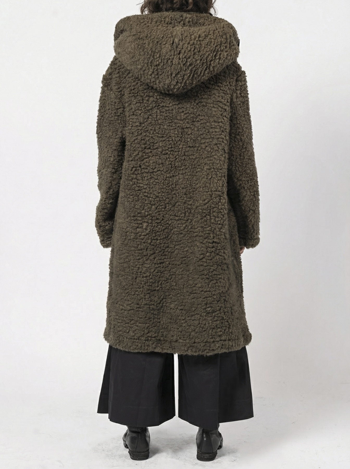 Wool - Blend Hooded Coat - by NOSTRA SANTISSIMA