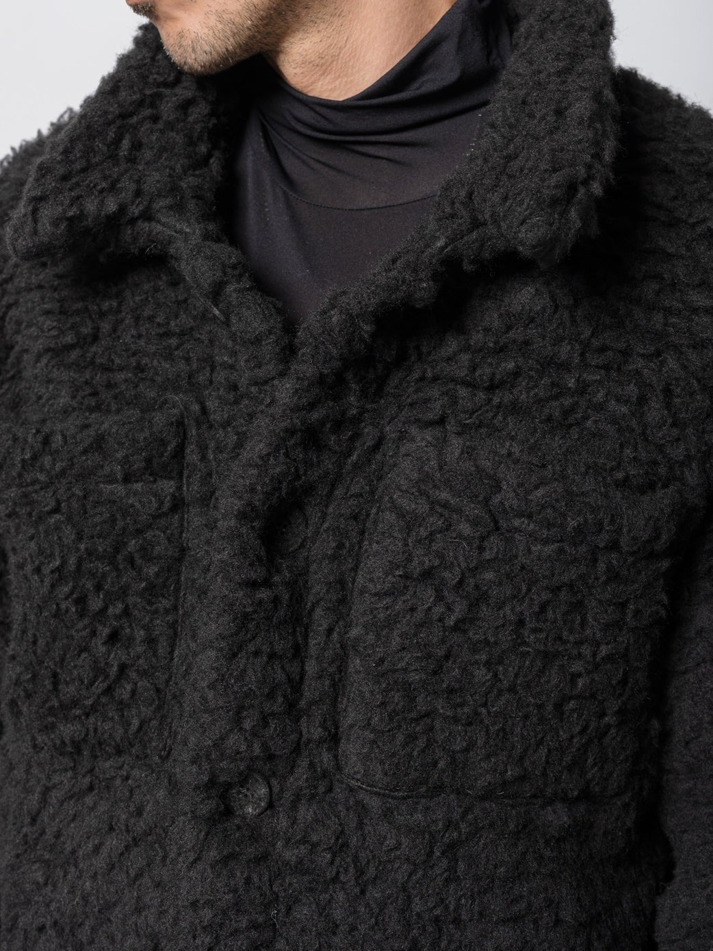 Wool Blend Textured Coat - by NOSTRA SANTISSIMA