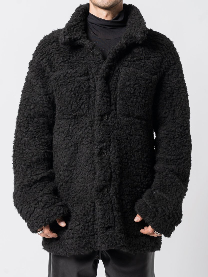 Wool Blend Textured Coat - by NOSTRA SANTISSIMA