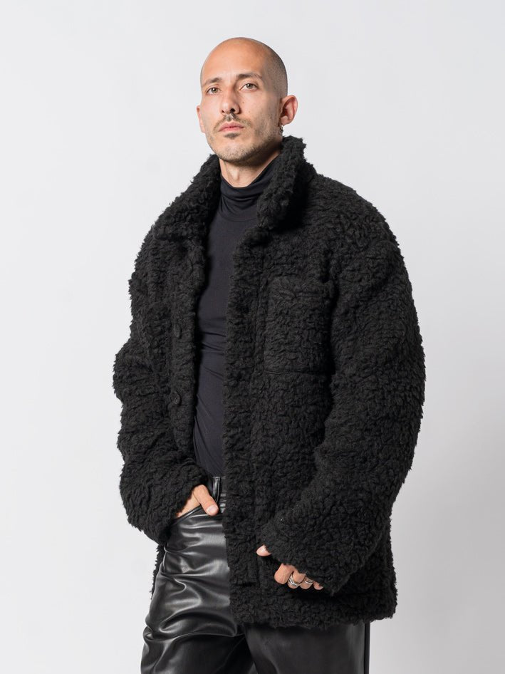 Wool Blend Textured Coat - by NOSTRA SANTISSIMA