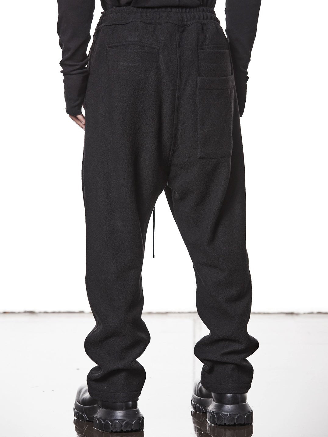 Wool Low Crotch Trousers - by THOM KROM