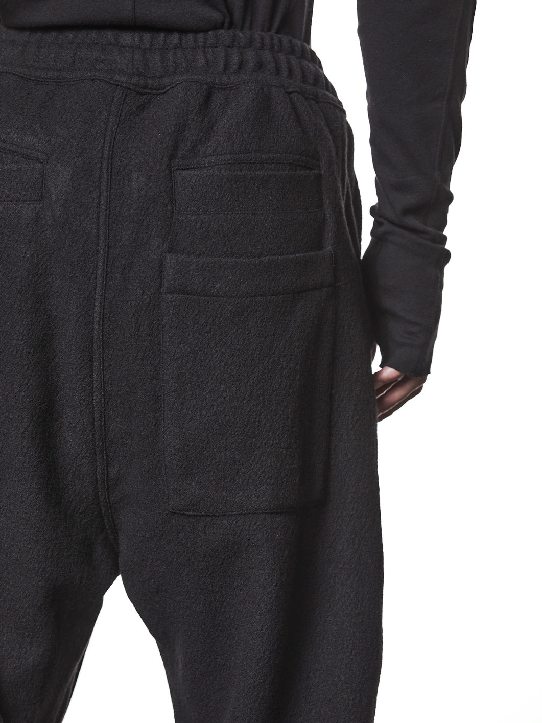 Wool Low Crotch Trousers - by THOM KROM