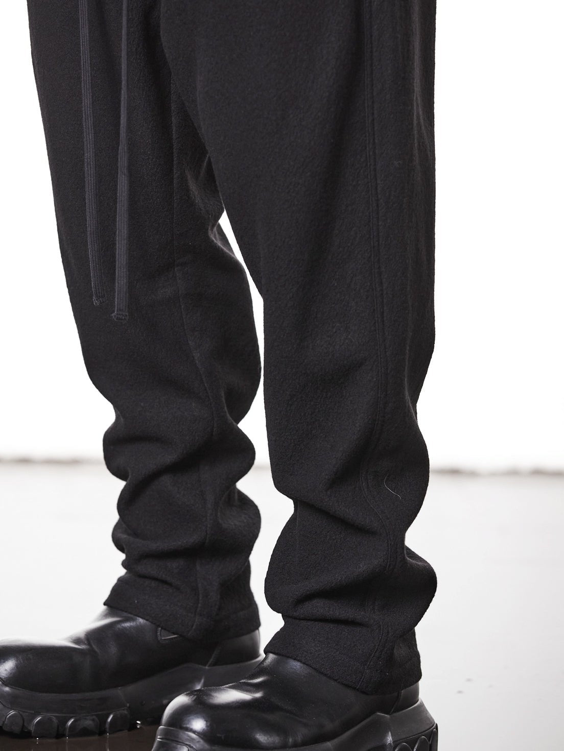 Wool Low Crotch Trousers - by THOM KROM