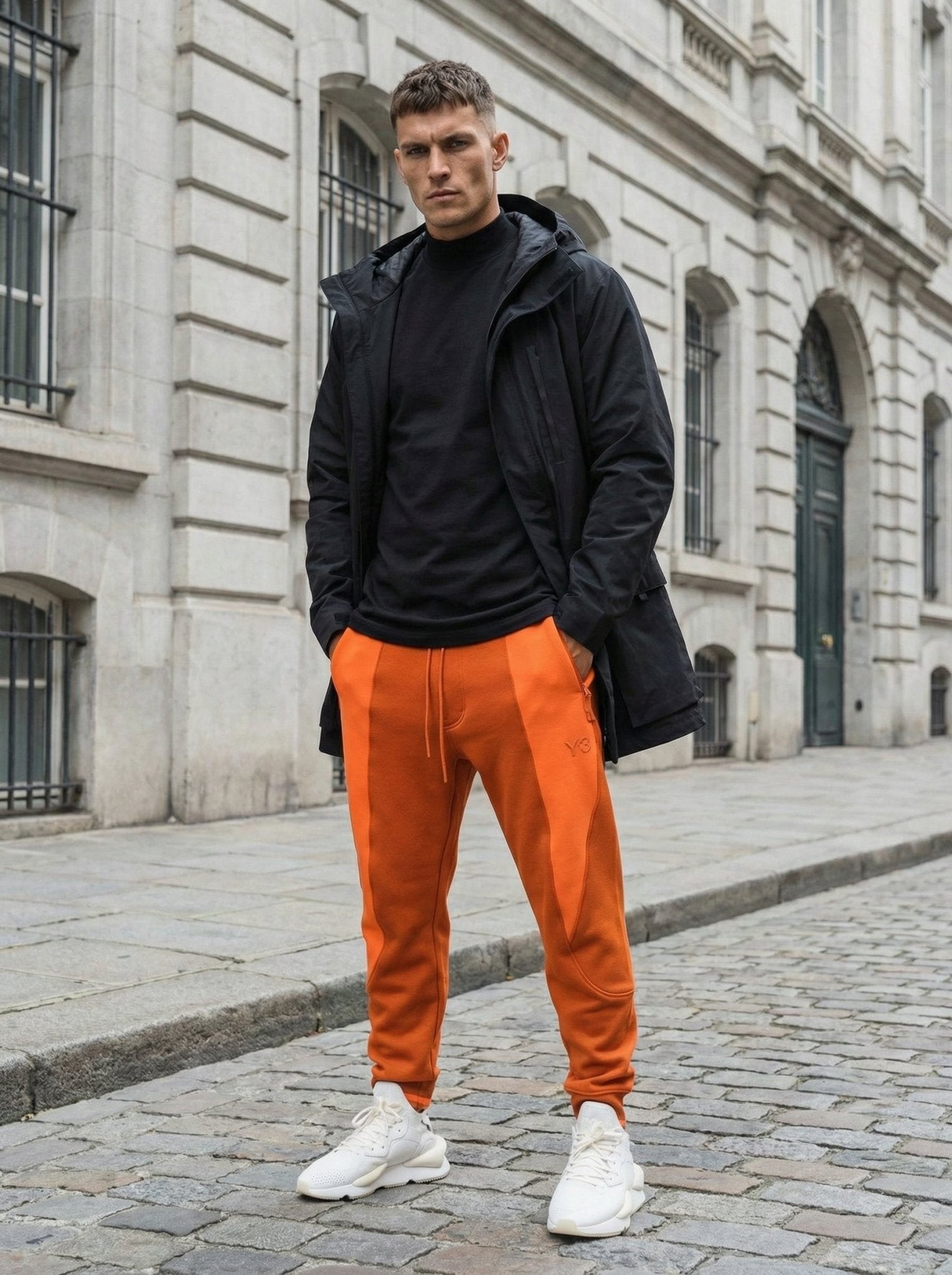Y - 3 Logo Track Pants Double Weave Orange - by Y - 3