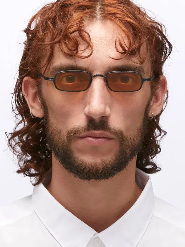 KUBORAUM Z18 Black Matt sunglasses, three-quarter angle.