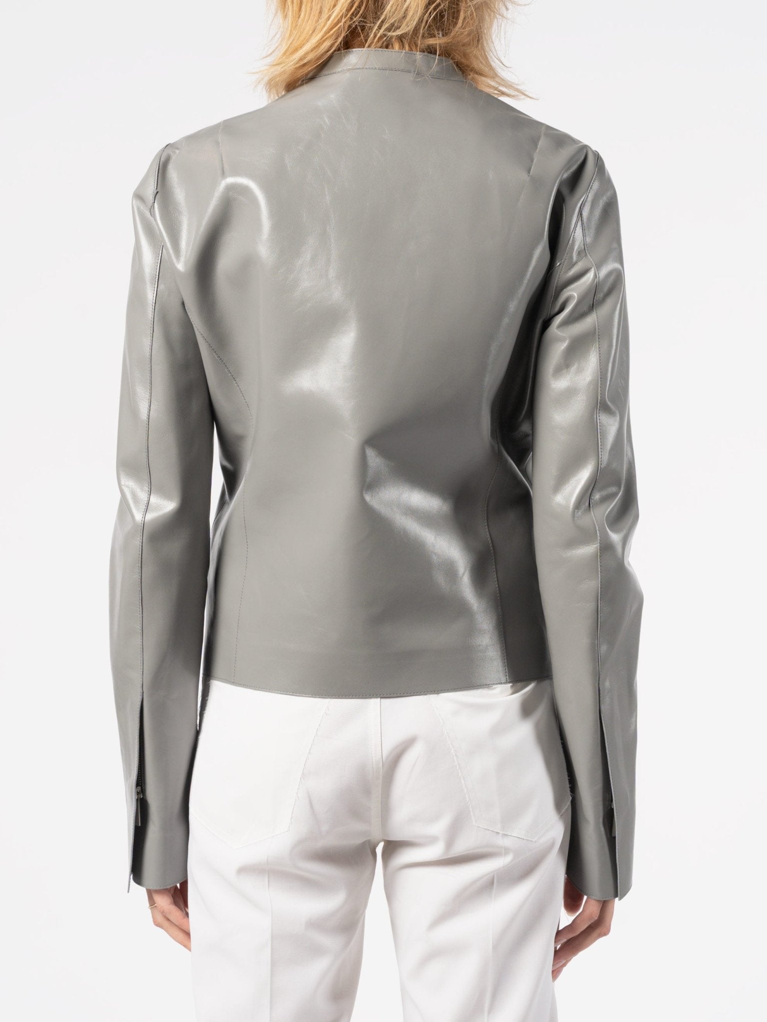 Zip Leather Jacket - by SAPIO